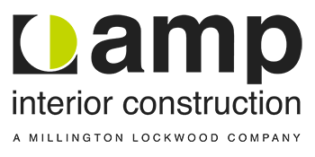 amp interior construction logo